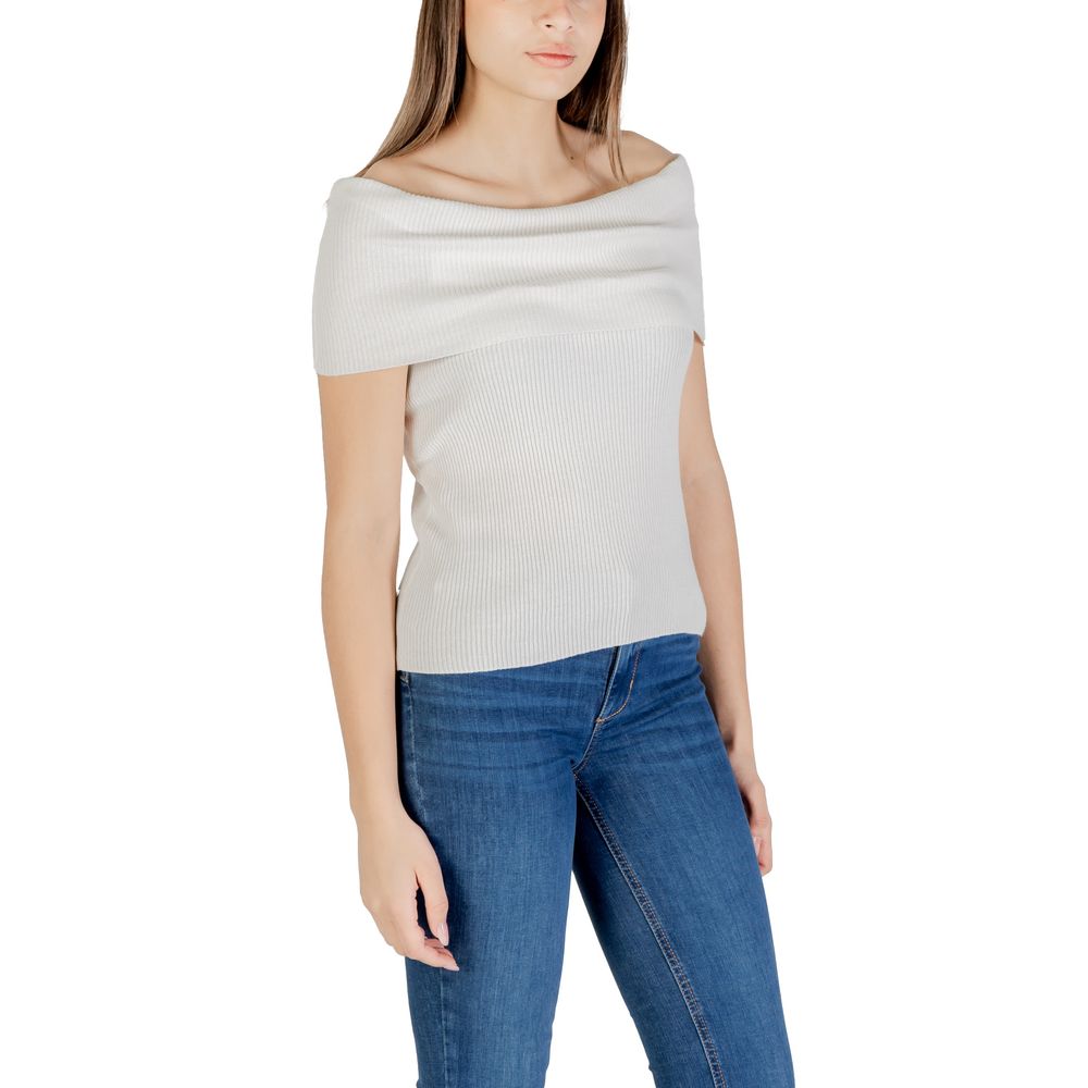 Only White Polyester Sweater