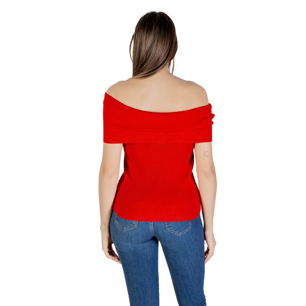 Only Red Polyester Sweater