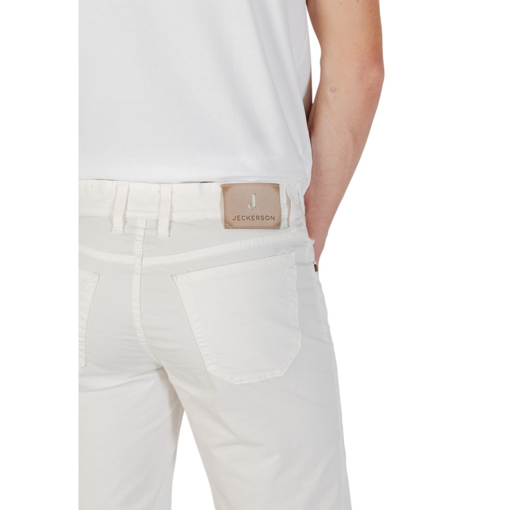 Jeckerson White Cotton Bermuda