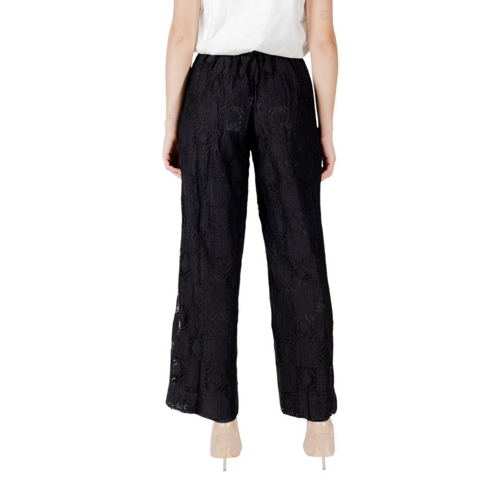 Vila Clothes Black Cotton Pant