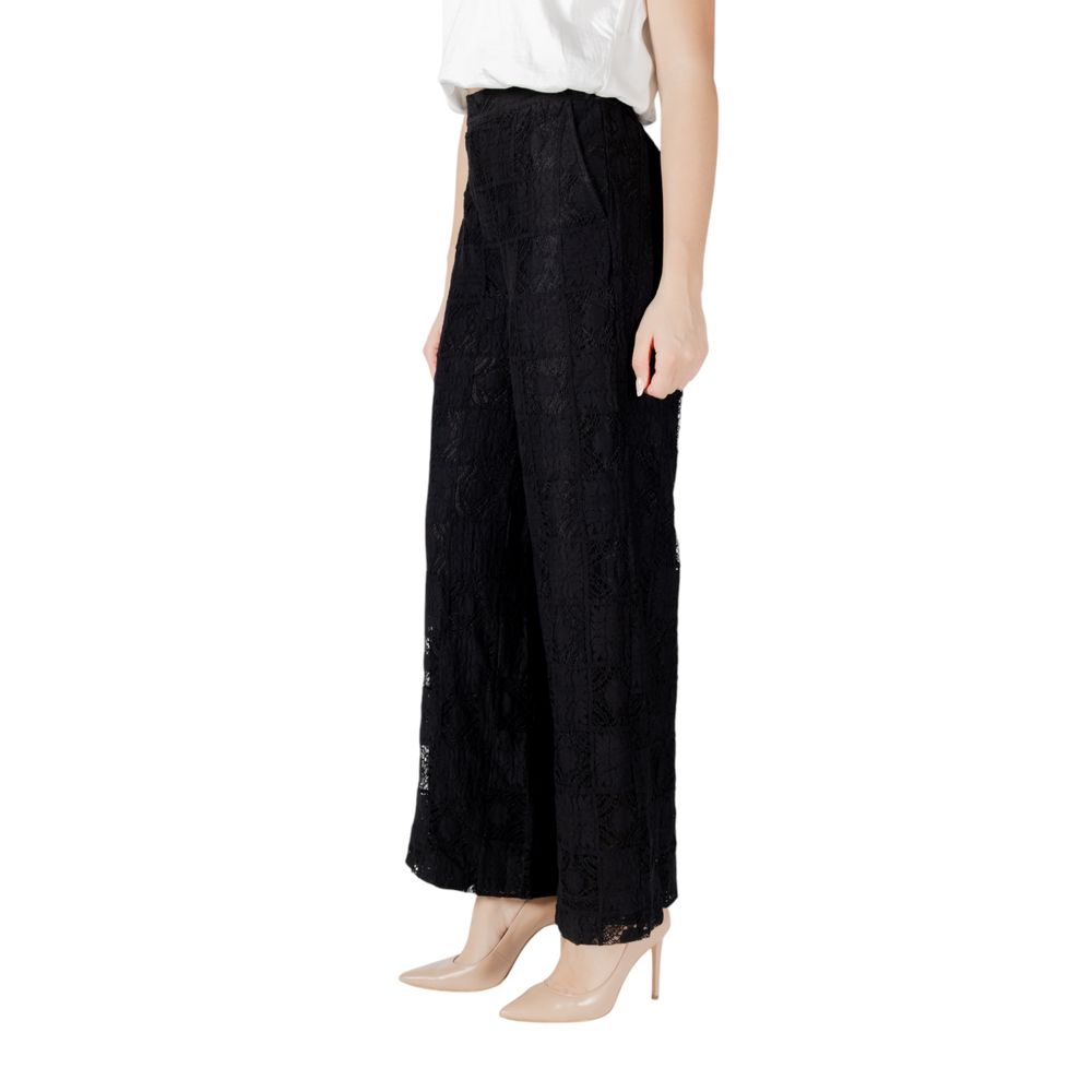 Vila Clothes Black Cotton Pant