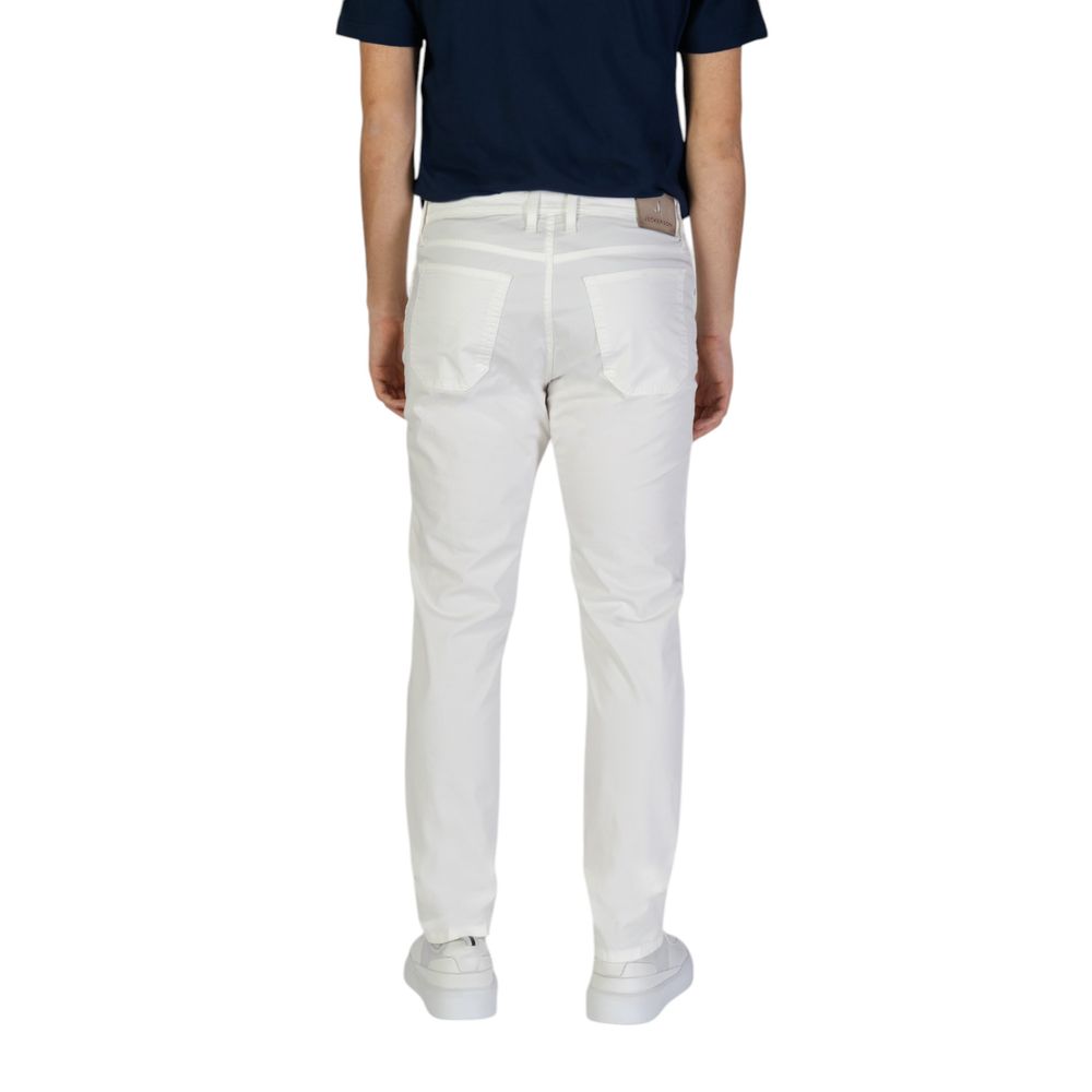 Jeckerson White Cotton Skinny Pant