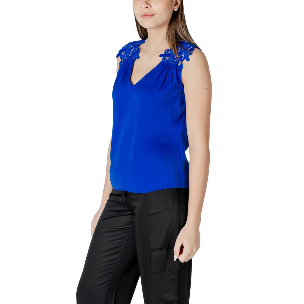 Camiseta de tirantes de poliéster azul de Morgan De Toi