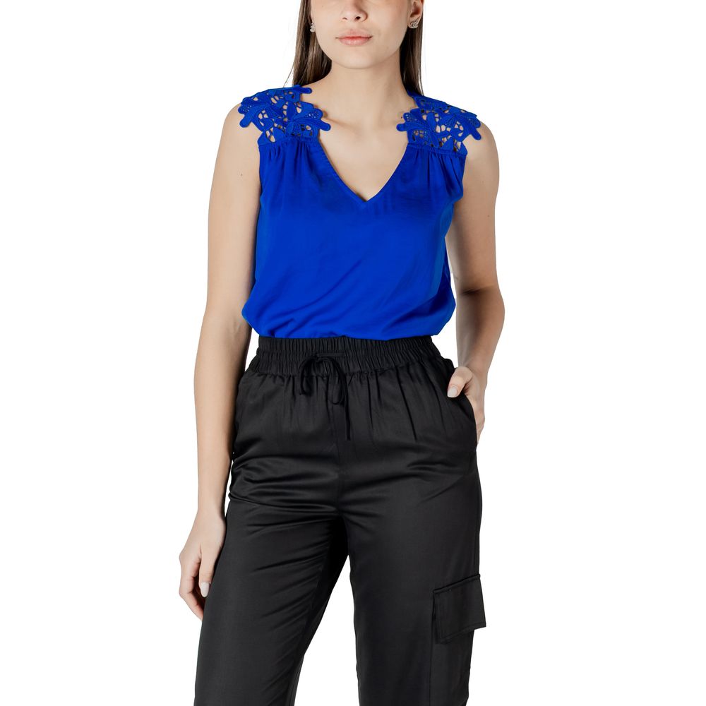 Camiseta de tirantes de poliéster azul de Morgan De Toi