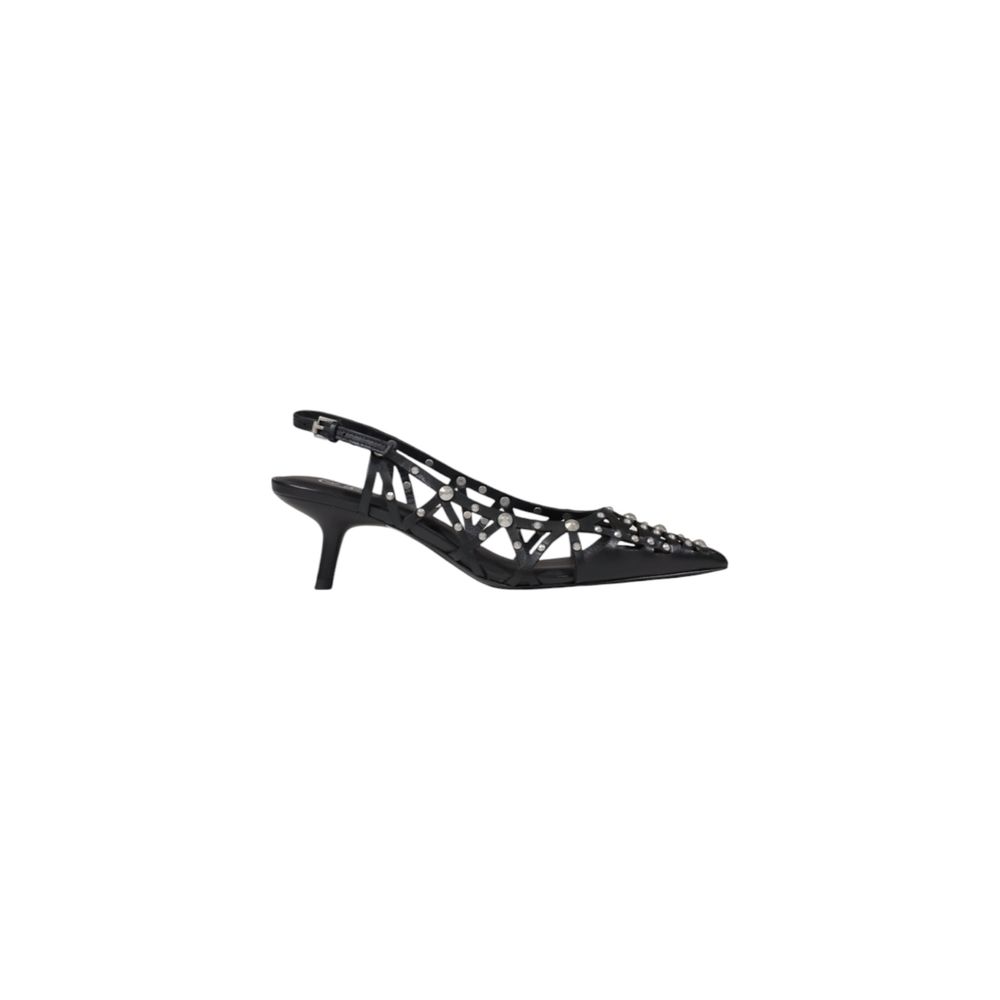 ASH Black Leather High Heel