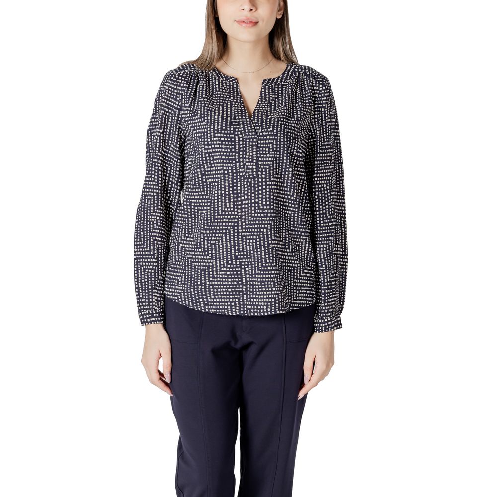 Blusa de viscosa azul Street One