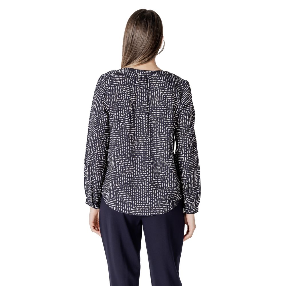 Blusa de viscosa azul Street One