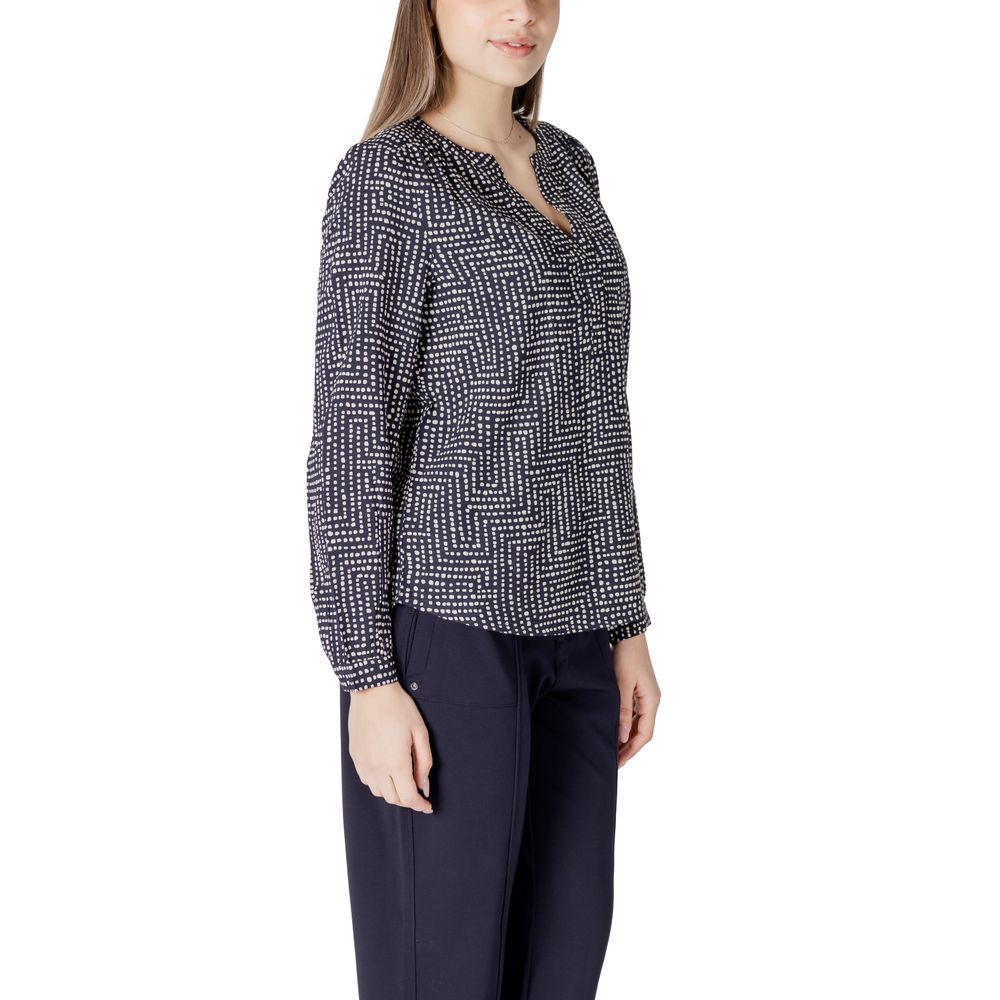 Blusa de viscosa azul Street One