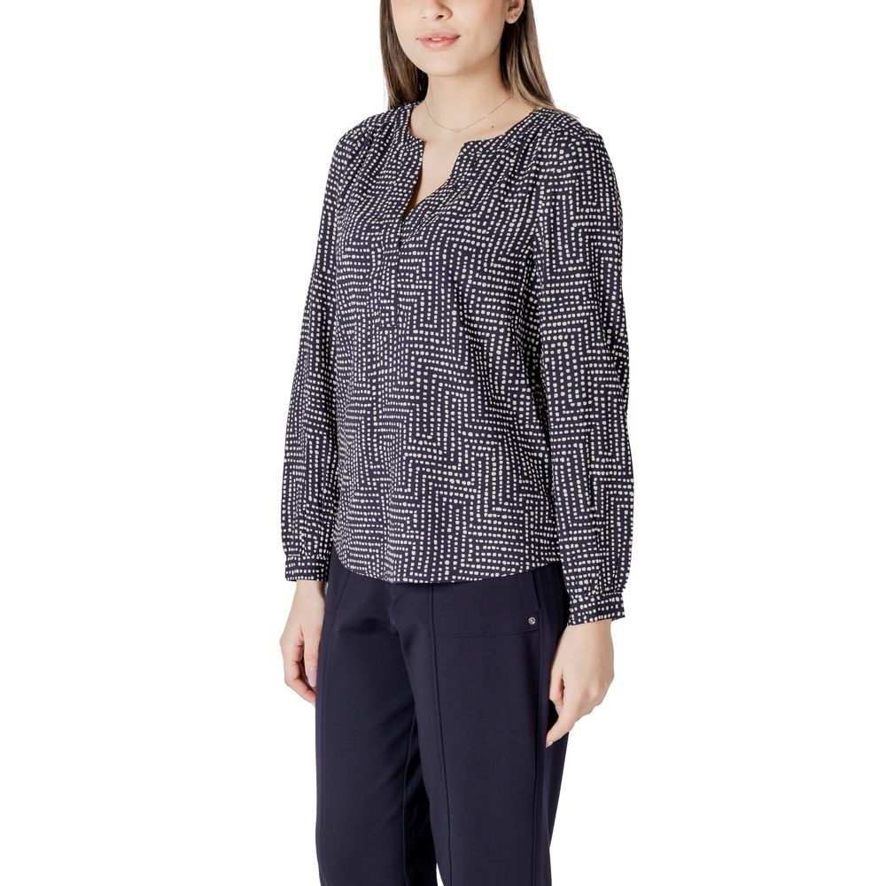 Blusa de viscosa azul Street One