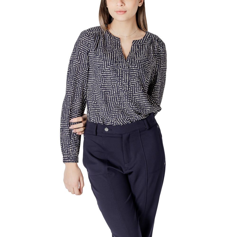 Blusa de viscosa azul Street One