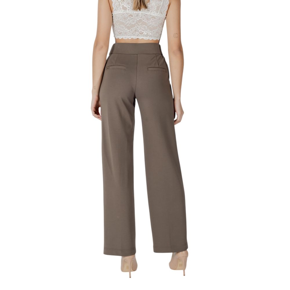 Pantalón de viscosa marrón Street One