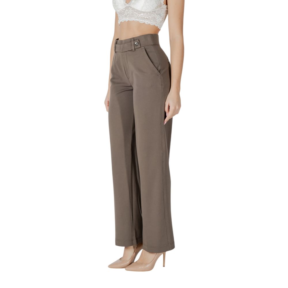 Pantalón de viscosa marrón Street One