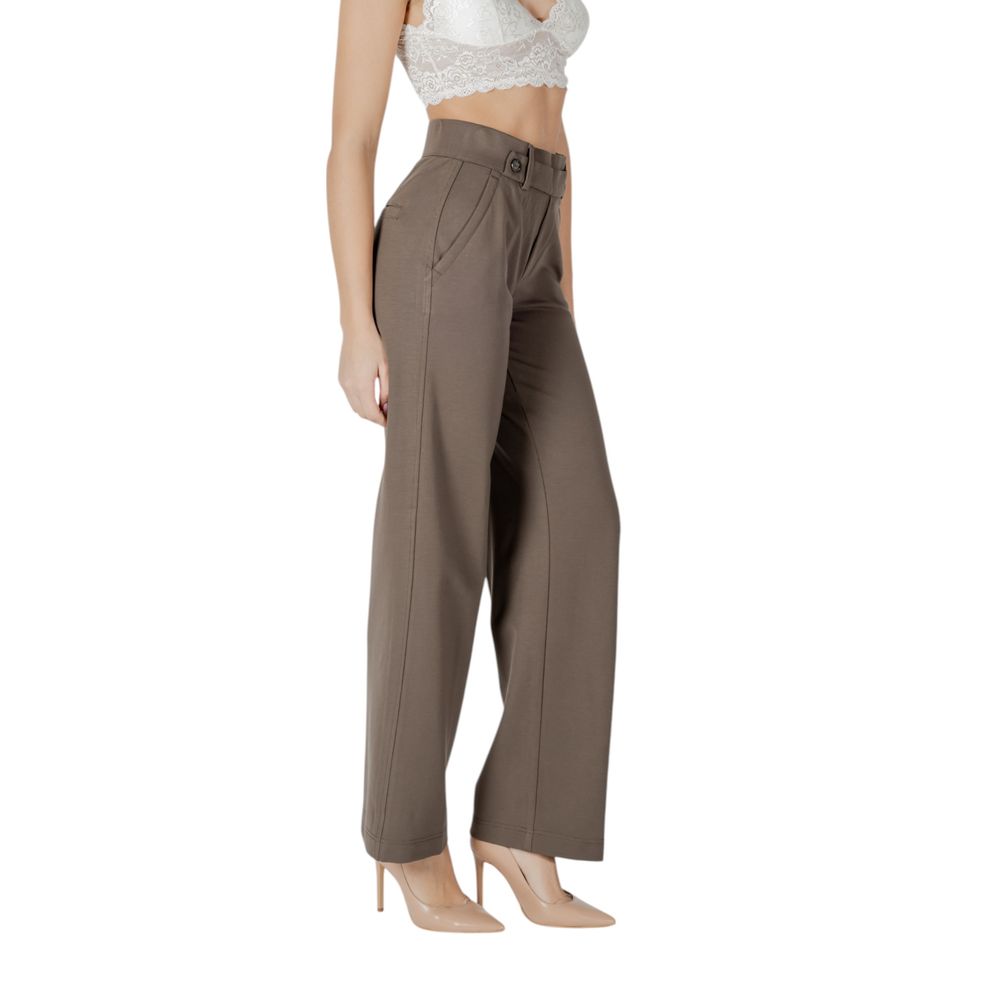 Pantalón de viscosa marrón Street One