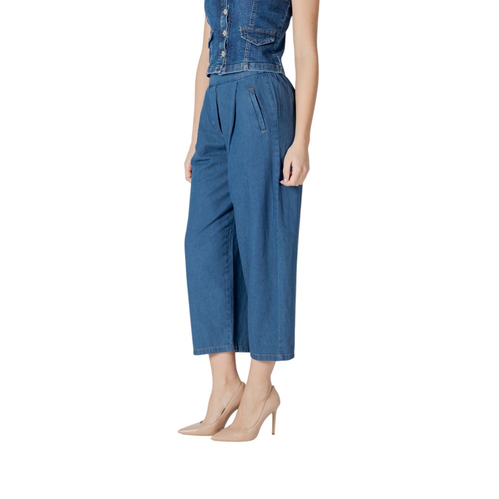 ICHI Blue Cotton Jeans Denim