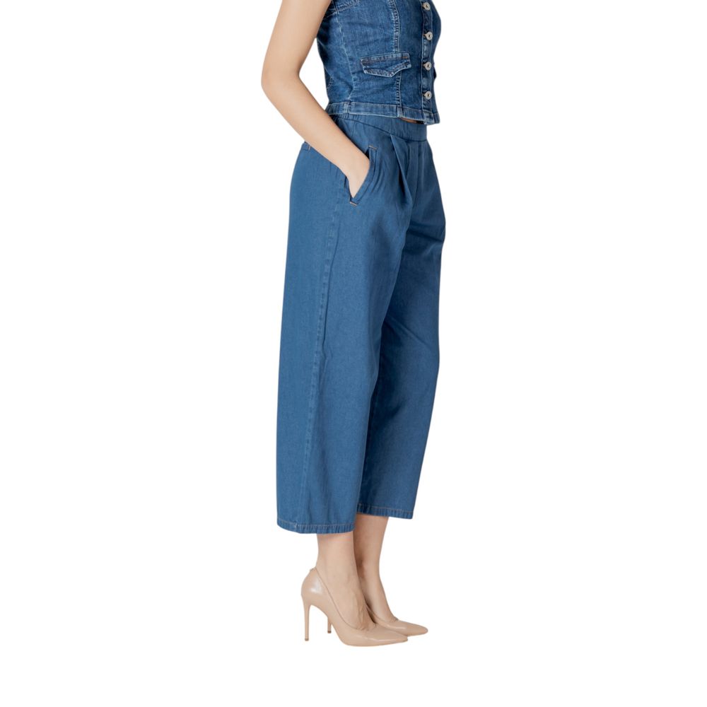 ICHI Blue Cotton Jeans Denim