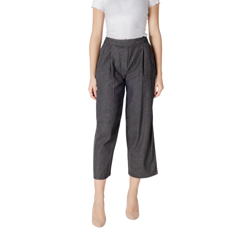 ICHI Black Cotton Jeans Denim