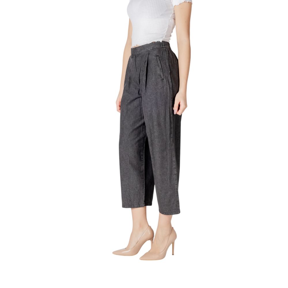 ICHI Black Cotton Jeans Denim