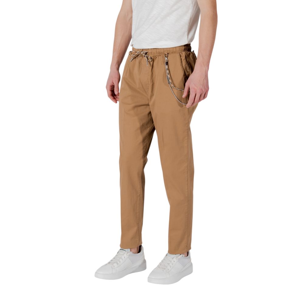 Gianni Lupo Brown Cotton Pant