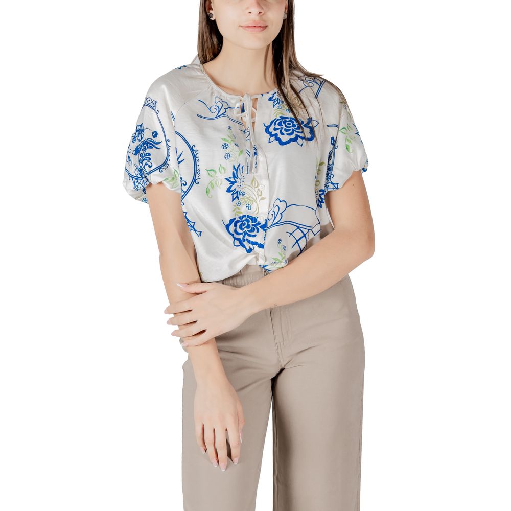 ICHI White Viscose Shortsleeve