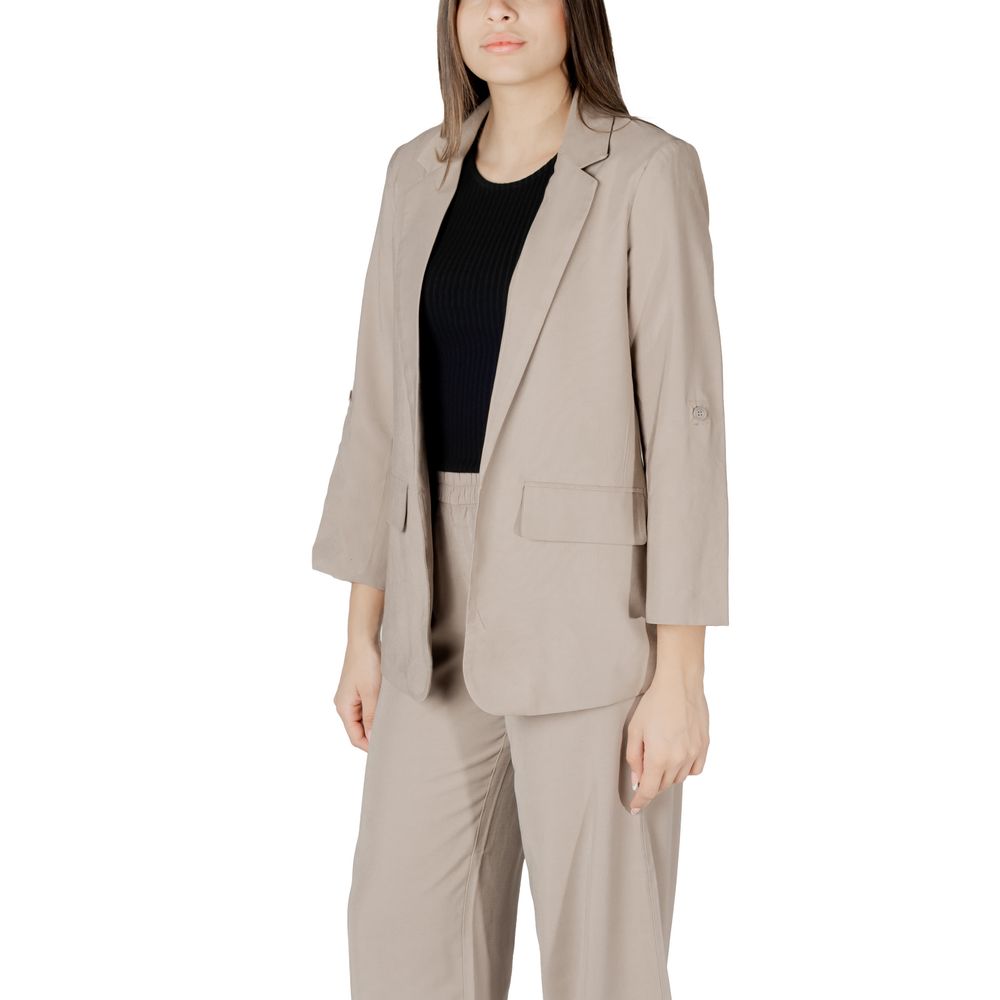 Only Beige Viscose Blazer