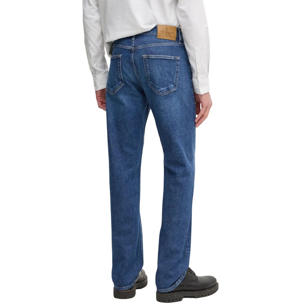 Calvin Klein Jeans Blue Cotton Relaxed Fit Jean