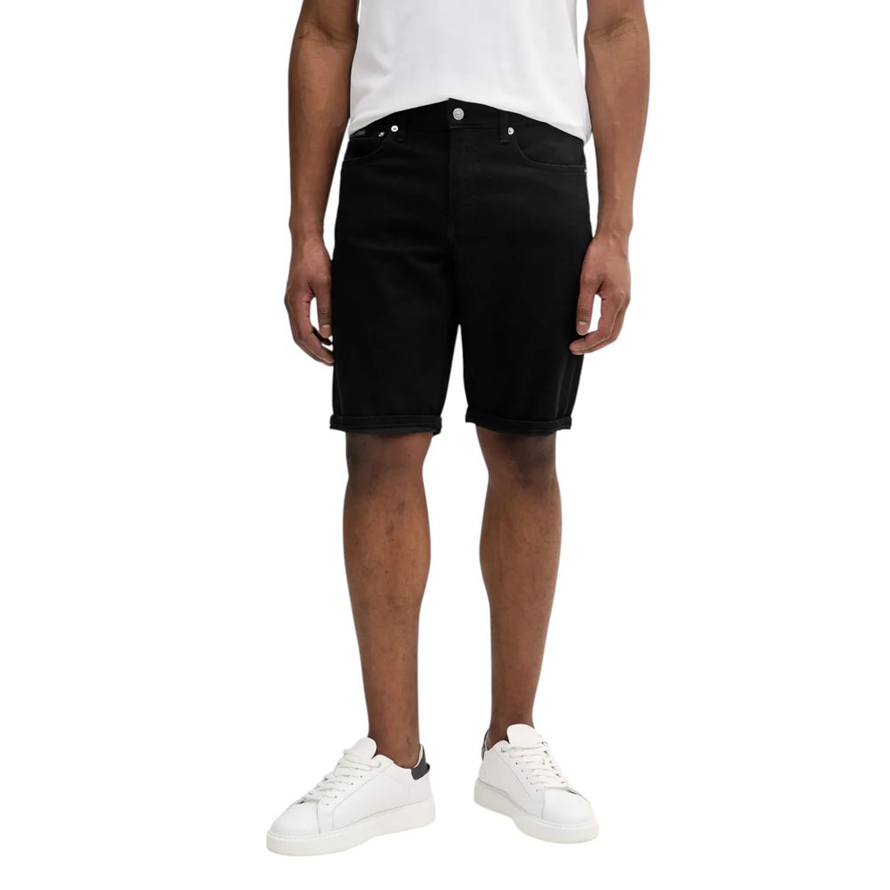 Calvin Klein Jeans Black Cotton Bermuda