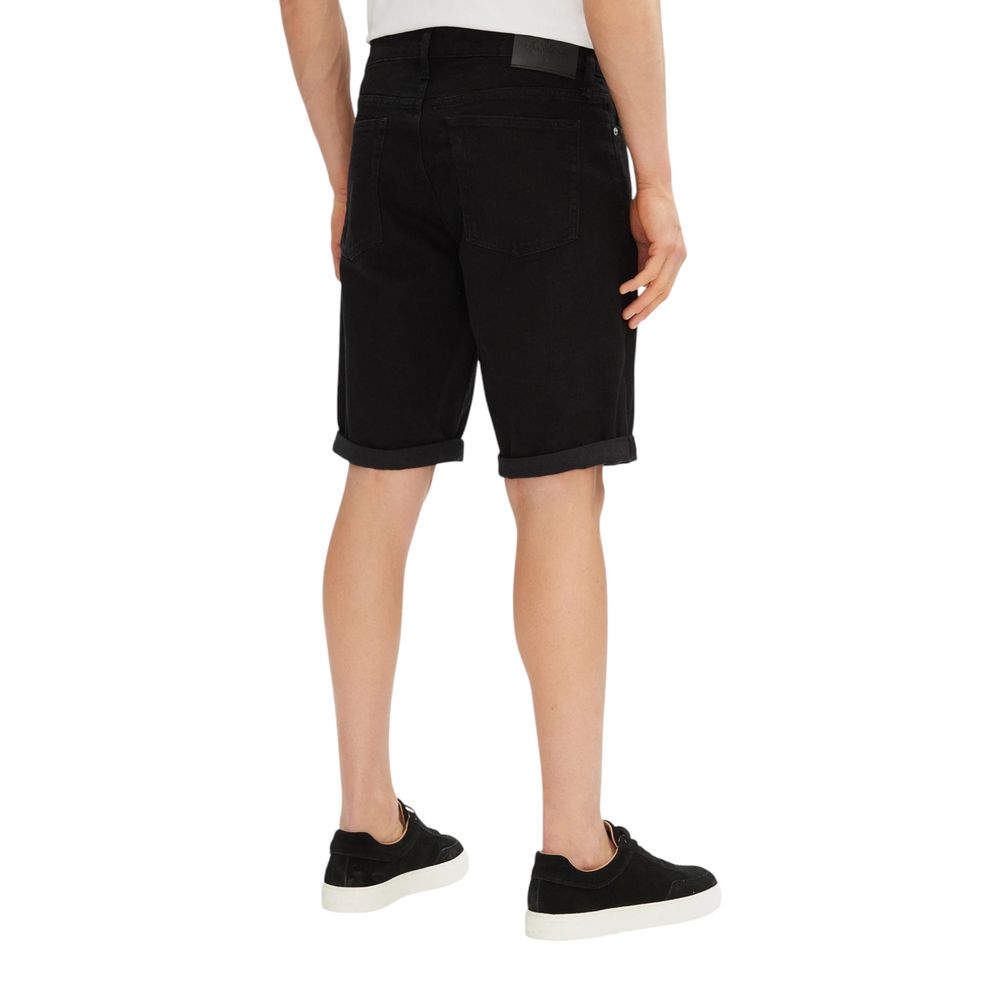 Calvin Klein Jeans Black Cotton Bermuda