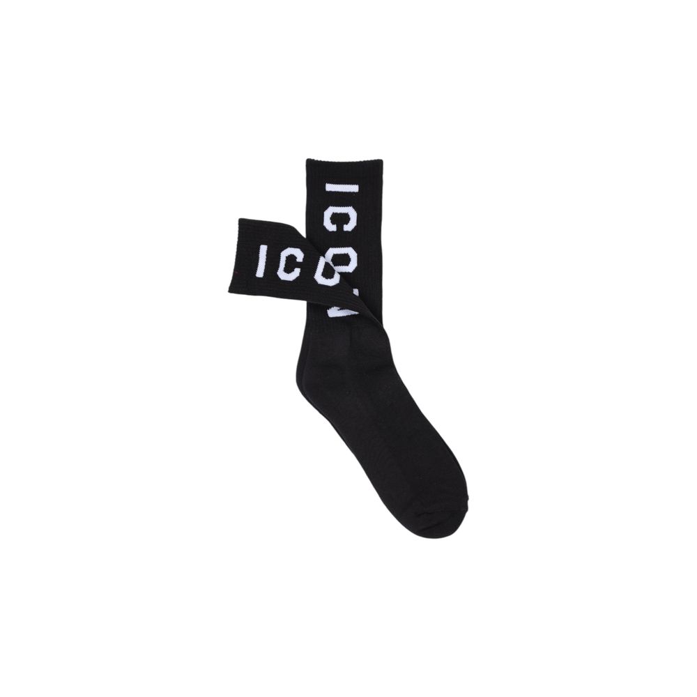 Icon Black Cotton Sock