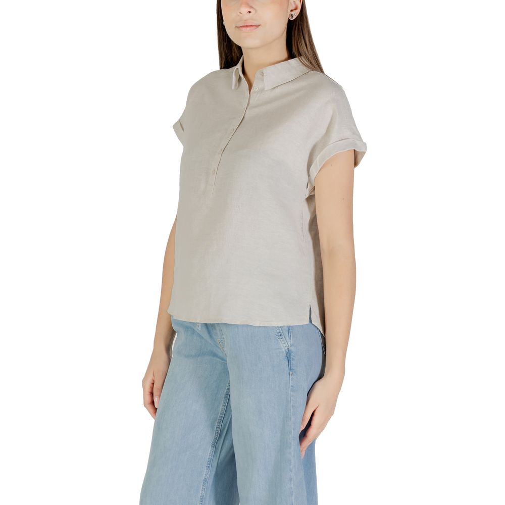Blusa de lino bicolor Street One