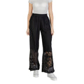 ICHI Black Cotton Pant