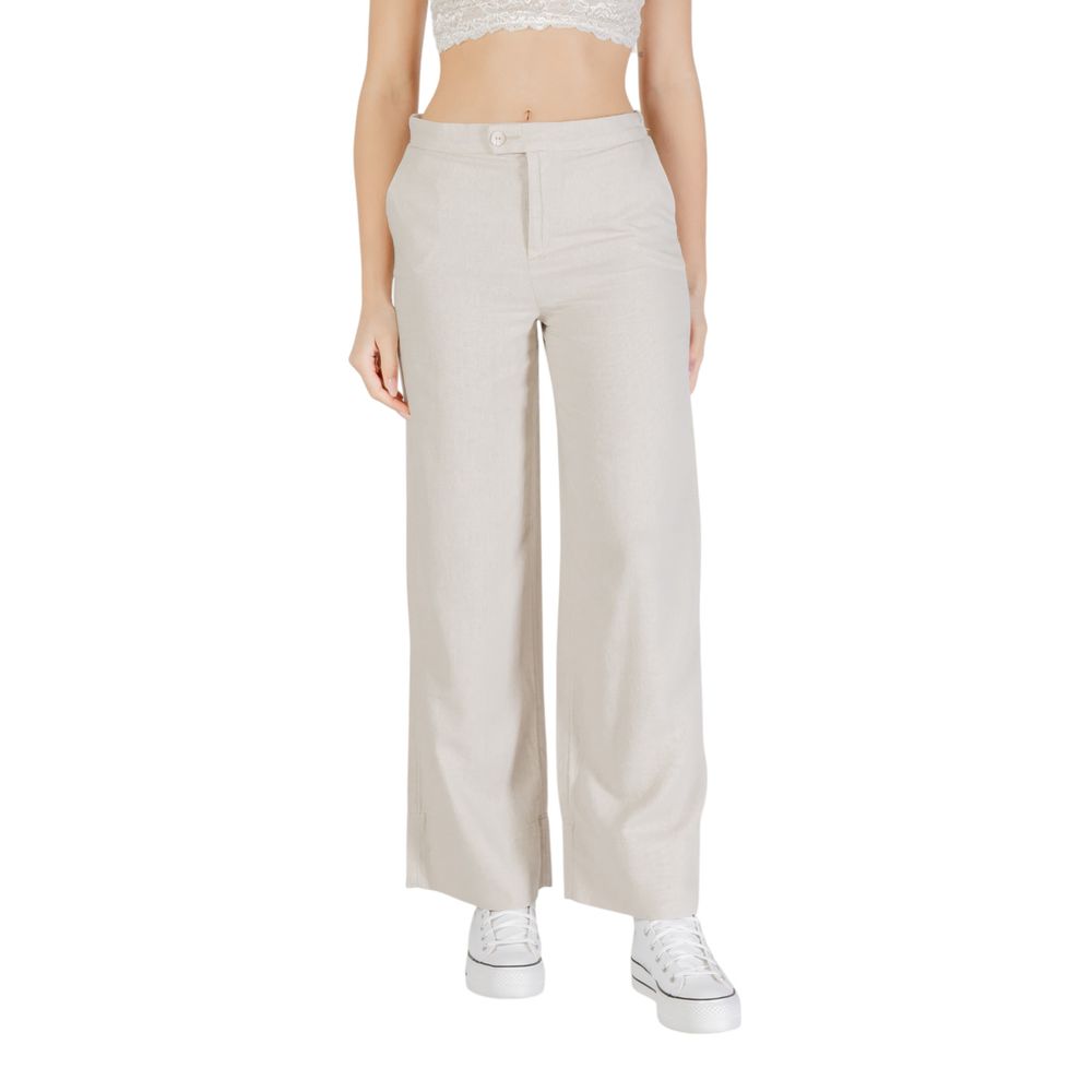 Only Beige Viscose Pant