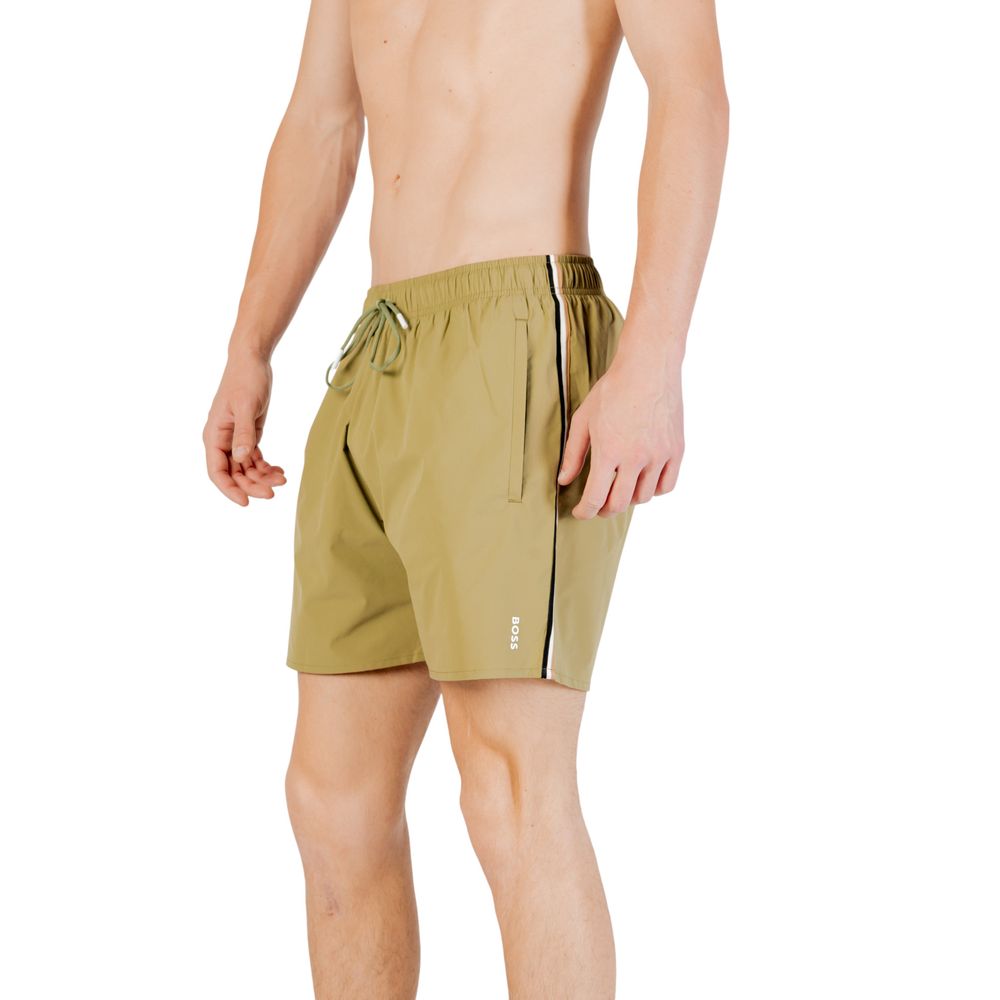 Hugo Boss Green Polyester Swim Short