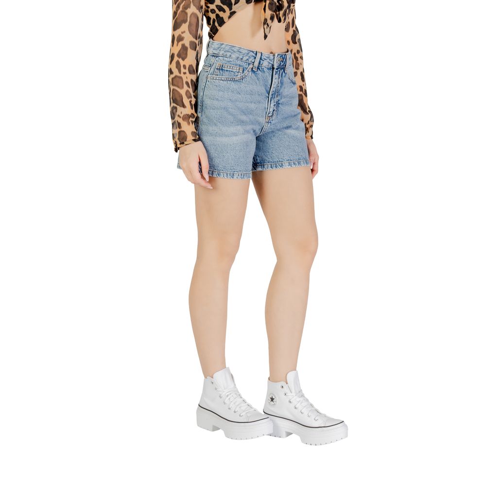 ICHI Light Blue Cotton Short