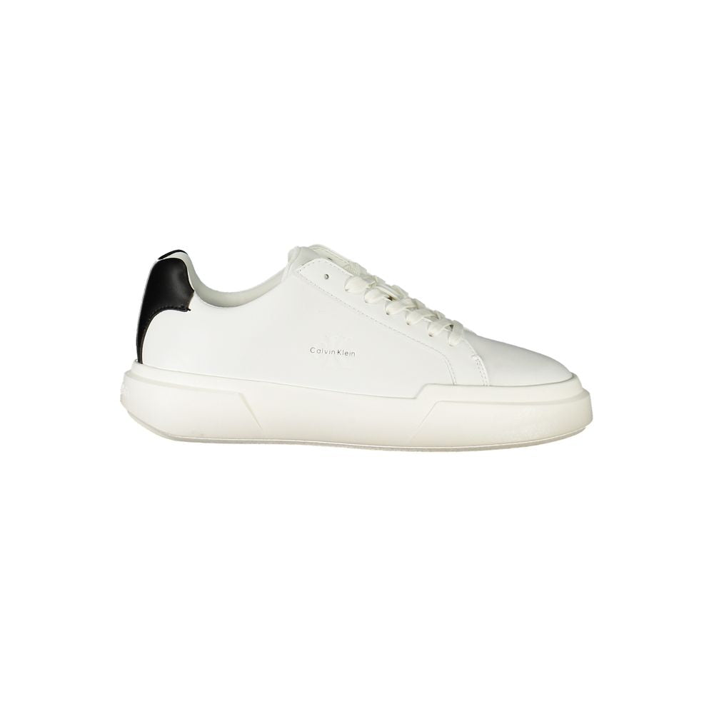Zapatillas Calvin Klein de cuero blanco para mujer