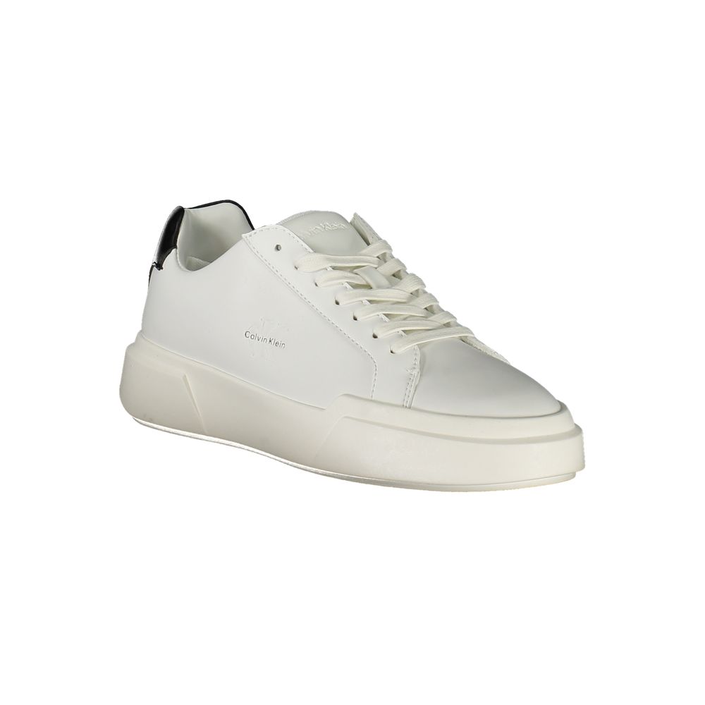 Zapatillas Calvin Klein de cuero blanco para mujer