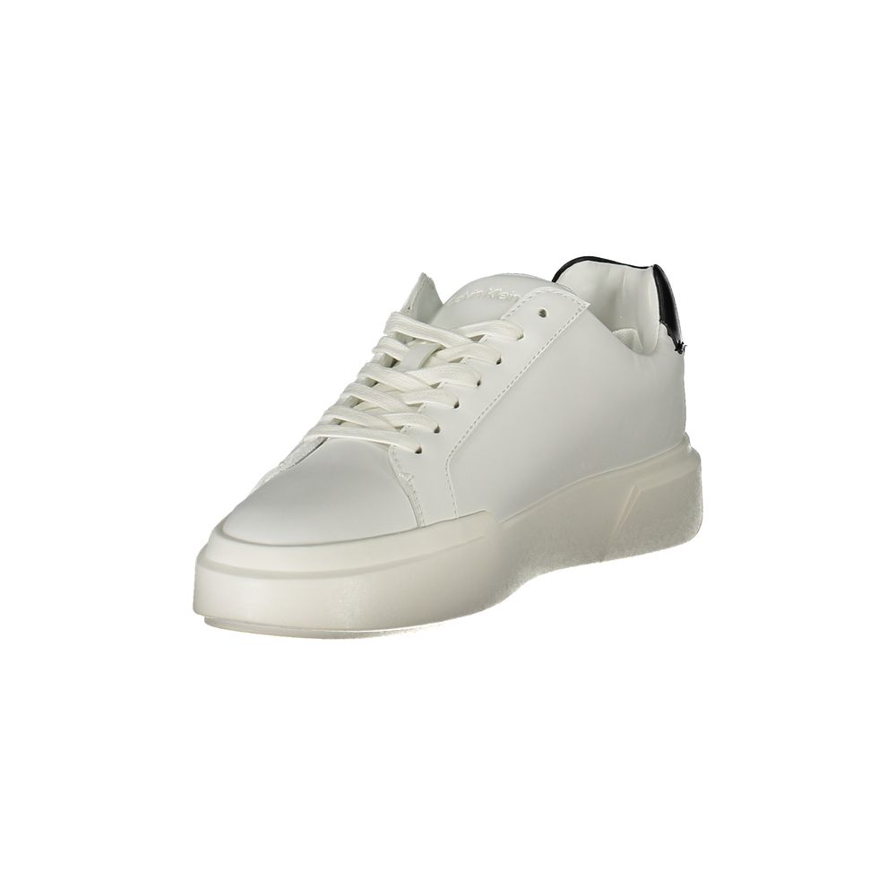 Zapatillas Calvin Klein de cuero blanco para mujer