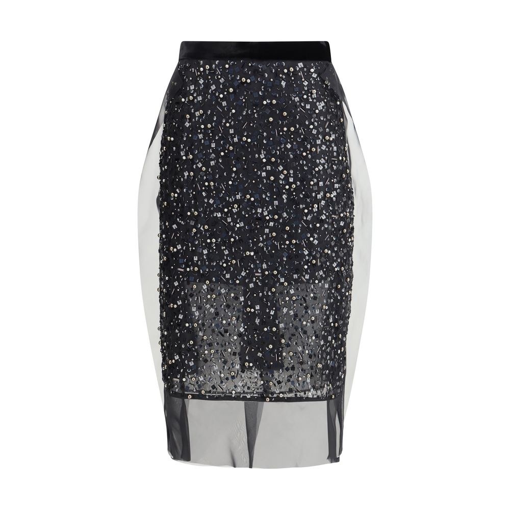 Sacai Sequin Embroidery Skirt