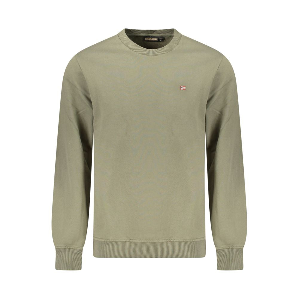 Napapijri Green Cotton Men Sweater