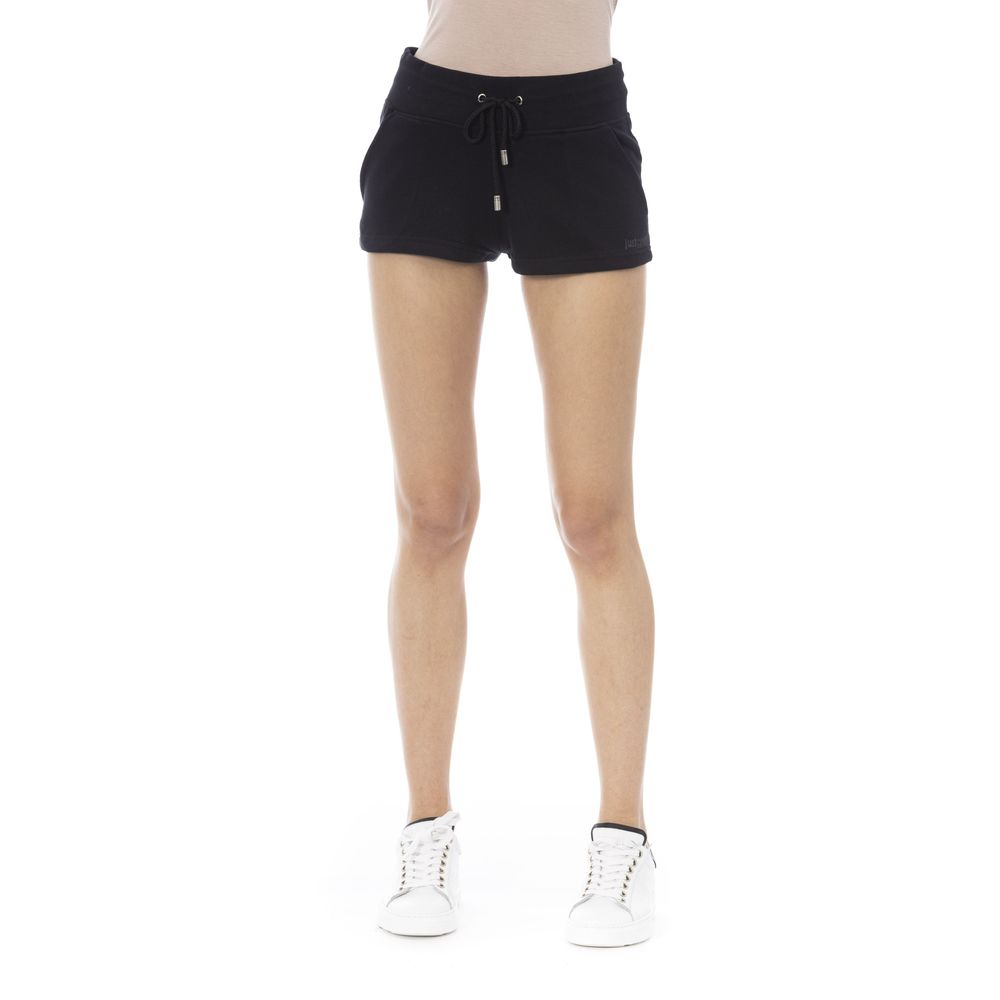 Just Cavalli Black Cotton Women Sweatshorts