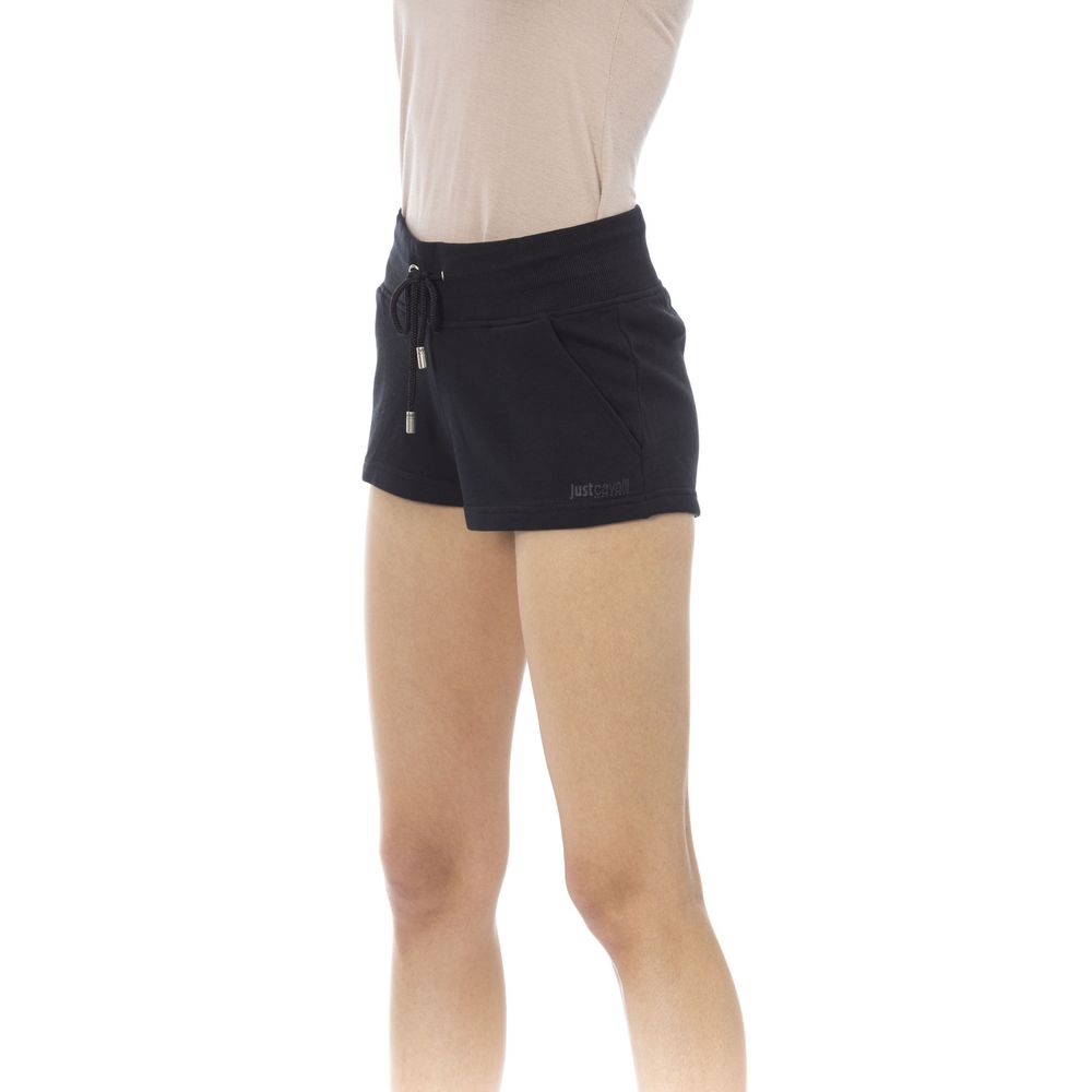 Just Cavalli Black Cotton Women Sweatshorts