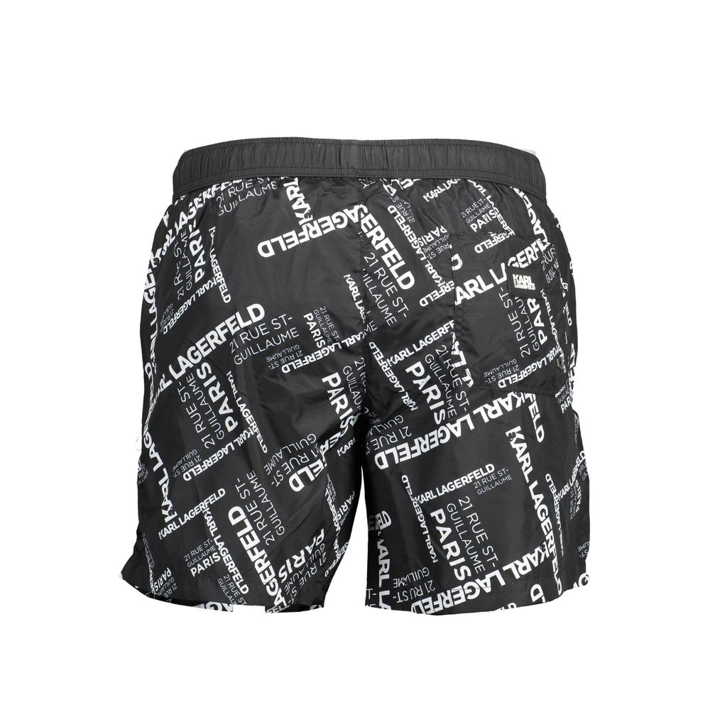 Karl Lagerfeld Black Polyester Swimwear