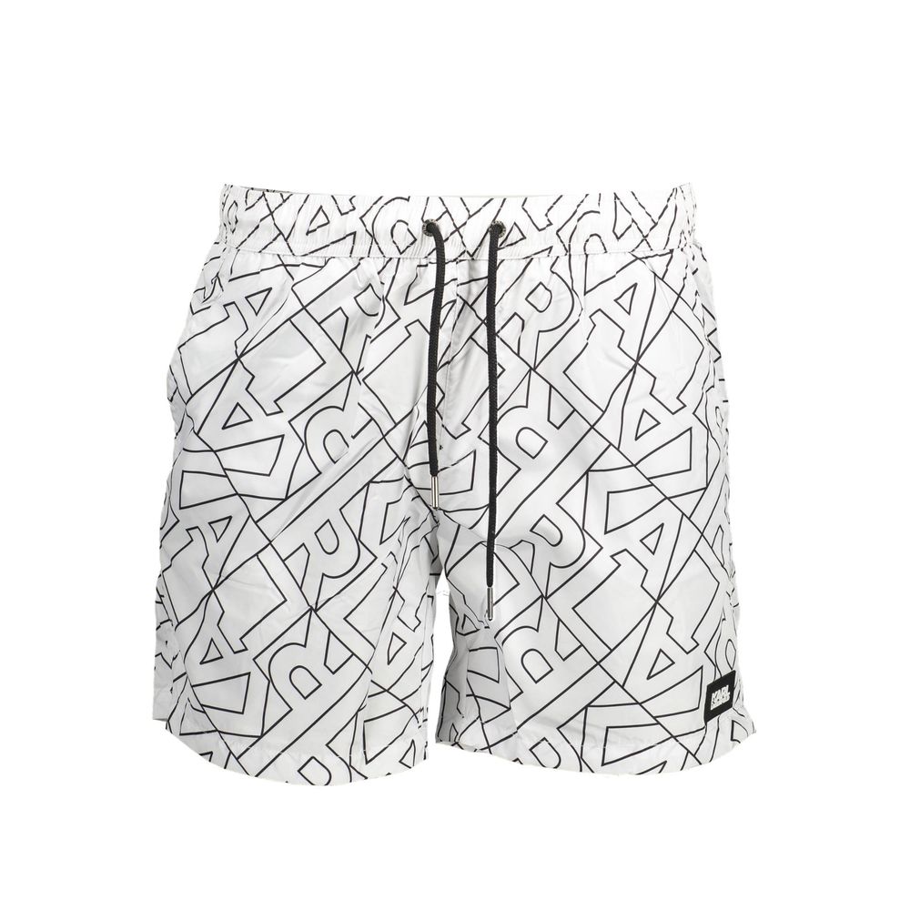 Bóxer de natación de poliéster blanco para hombre Karl Lagerfeld
