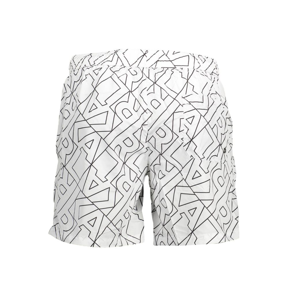 Bóxer de natación de poliéster blanco para hombre Karl Lagerfeld