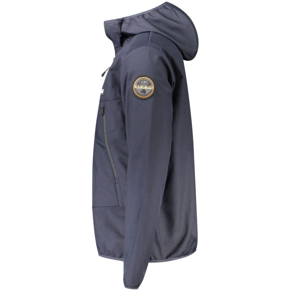 Napapijri Blue Polyester Men Jacket