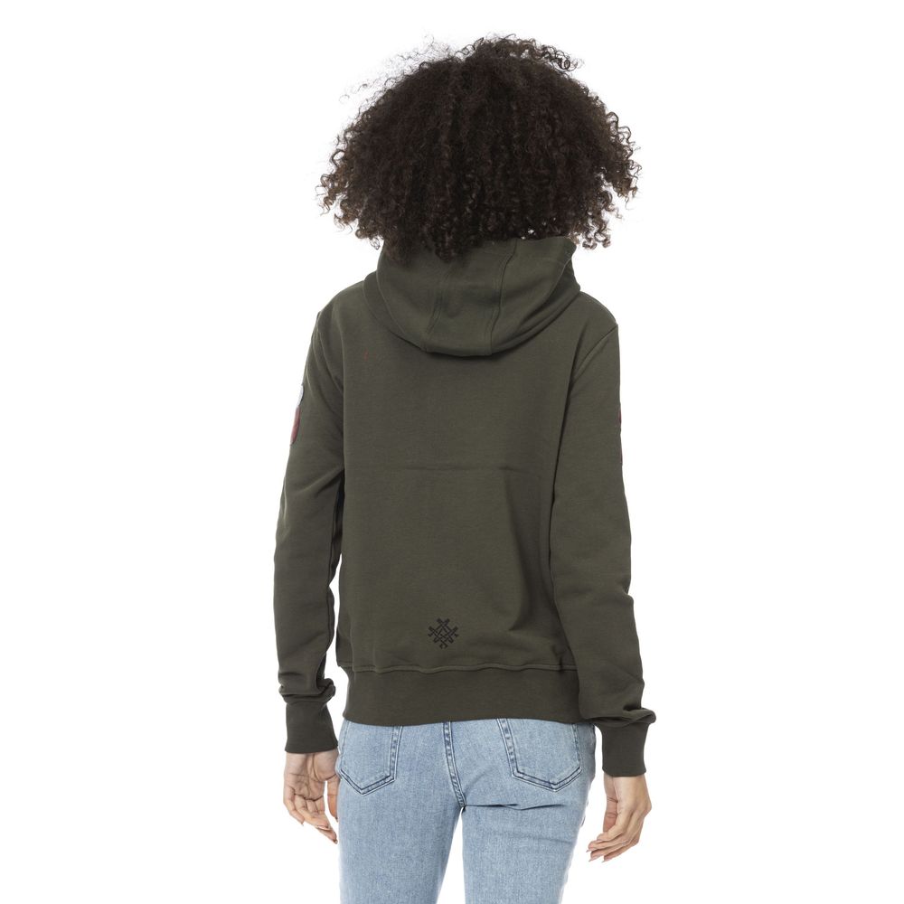 Mr&Mrs Italy Green Cotton Women Sweatshirt Top