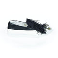 Mr&Mrs Italy Black Bovine Leather Women Slip-on Shoe