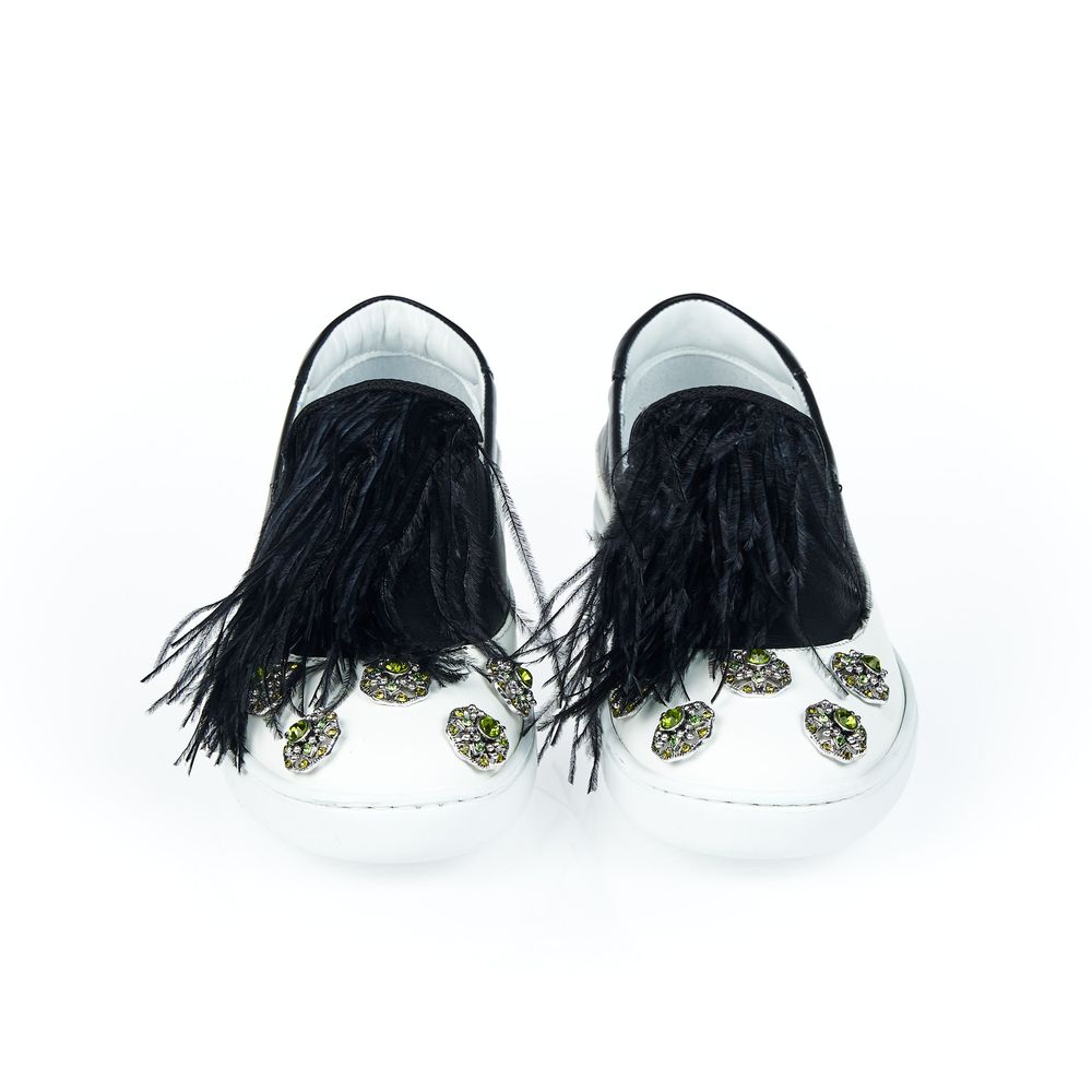 Mr&Mrs Italy Black Bovine Leather Women Slip-on Shoe