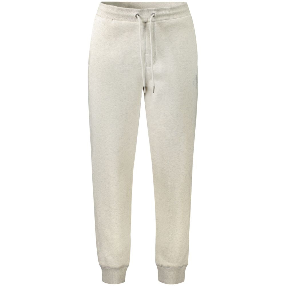 Pantalón de algodón gris Calvin Klein