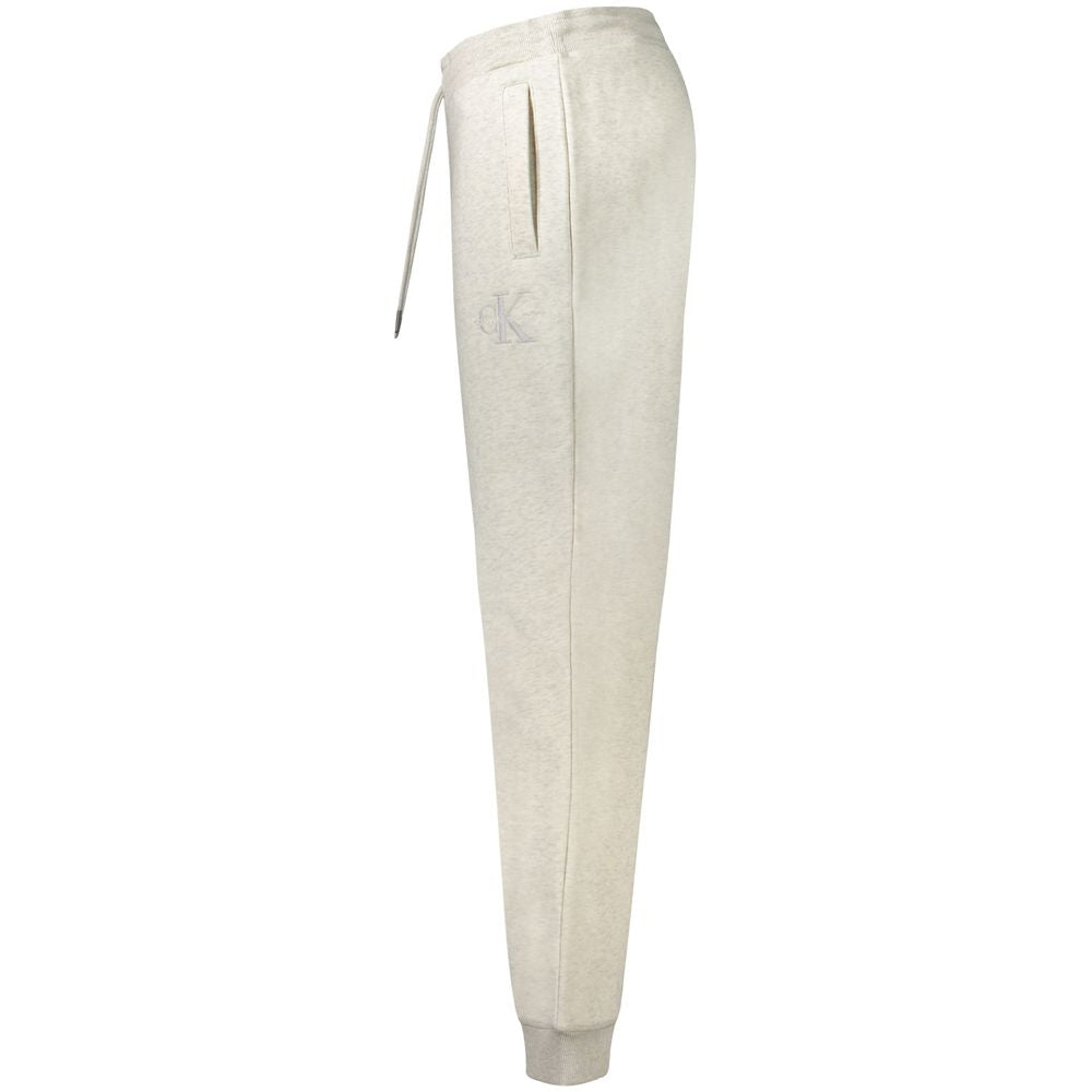 Pantalón de algodón gris Calvin Klein