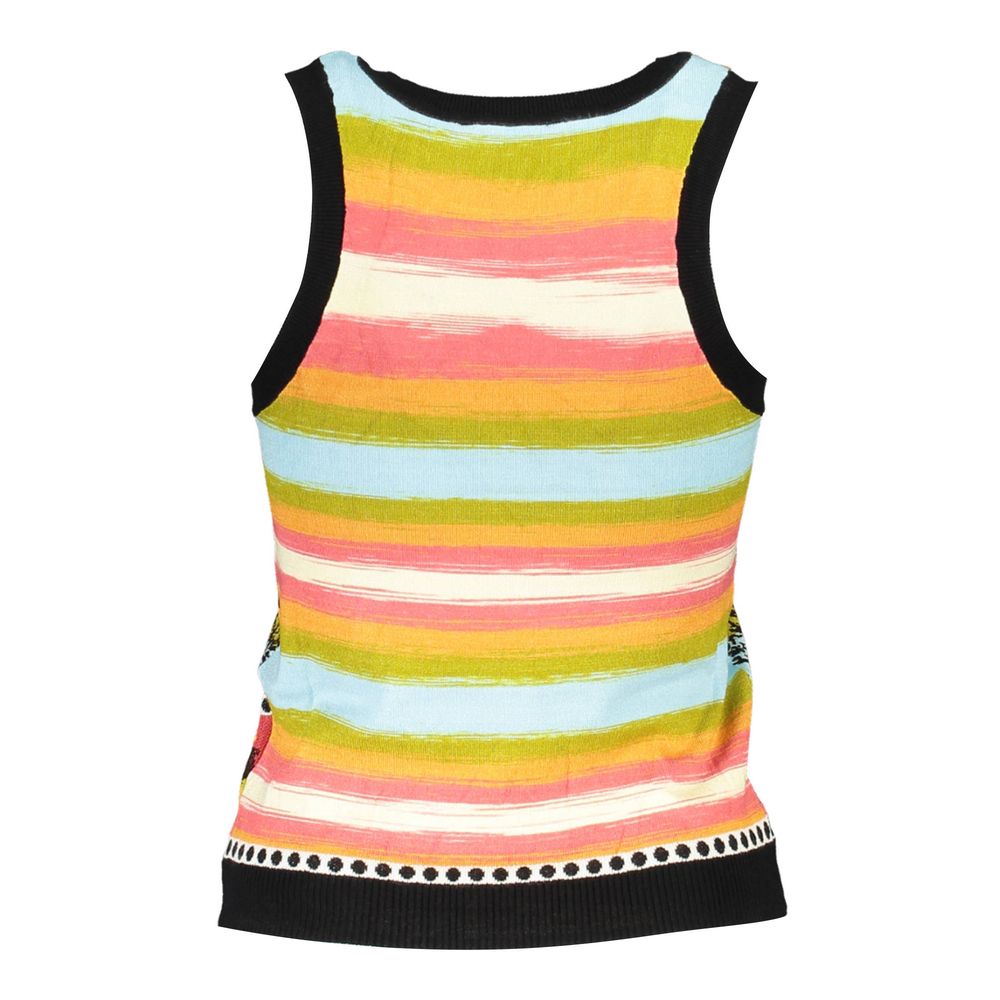 Desigual Black Cotton Tank Top